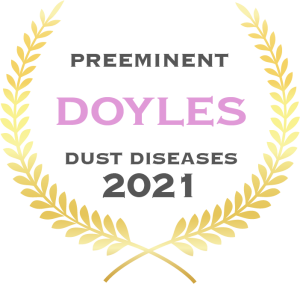 Doyle’s Guide badge: Preeminent Dust Diseases Lawyer 2021