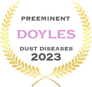 Doyle’s Guide badge: Preeminent Dust Diseases Lawyer 2023