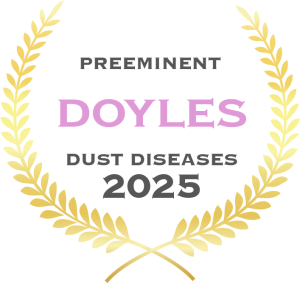 Doyle’s Guide badge: Preeminent Dust Diseases Lawyer 2025