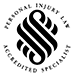 Accredited Specialist badge: Personal Injury Law